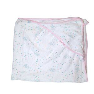 Vintage Carter's Cat Hearts Hooded Terry Bath Towel 30" X 30"